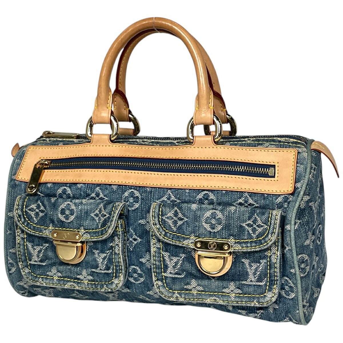 ルイ・ヴィトン Louis Vuitton ネオ スピーディ ハンドバッグ ボストンバッグ モノグラムデニム ブルー M95019 レディース 【中古】｜バイセル 店
