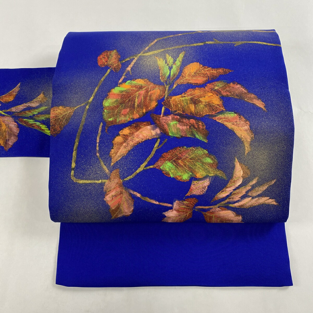 人気大割引 葉 秀品 美品 名古屋帯 金彩 中古 正絹 青 Gomez Cr