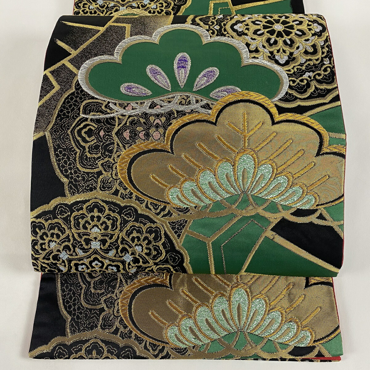 が大特価 黒 箔 金銀糸 華文 笠松 秀品 美品 袋帯 六通 中古 正絹 Adrm Com Br