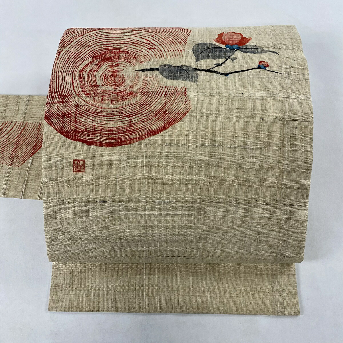 超人気高品質 帯 薄茶色 丸 枝花 紬地 落款あり 秀品 美品 名古屋帯 30 Off 1 59迄 00 3 28 店内最大70 Off 3 21 正絹 Msp30perk 中古 Www Wbnt Com