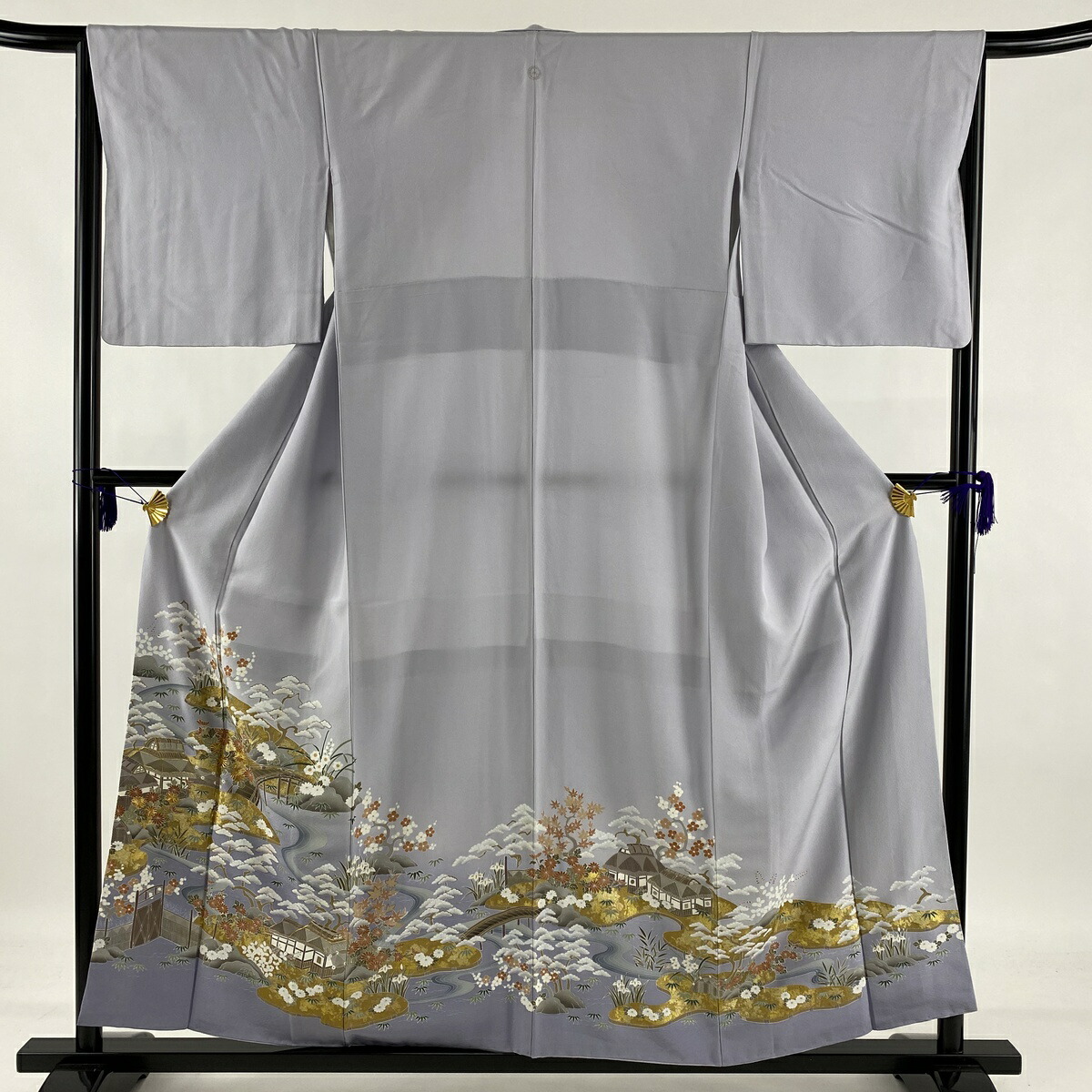 着物 爆売り 美品 色留袖 秀品 中古 正絹 M 65cm 156cm 袷 薄紫 金彩 金糸 松竹梅 風景 一つ紋 Coloradomaternalmentalhealth Org