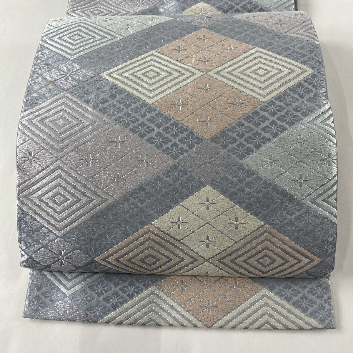 60 Off 中古 中古 00 9 11 唐織本袋名品唐織本袋和服 店内最大70 Off 9 4 唐織青灰色袋名古屋帯花菱msp60pero バイセルオンライン1 59迄 正絹店