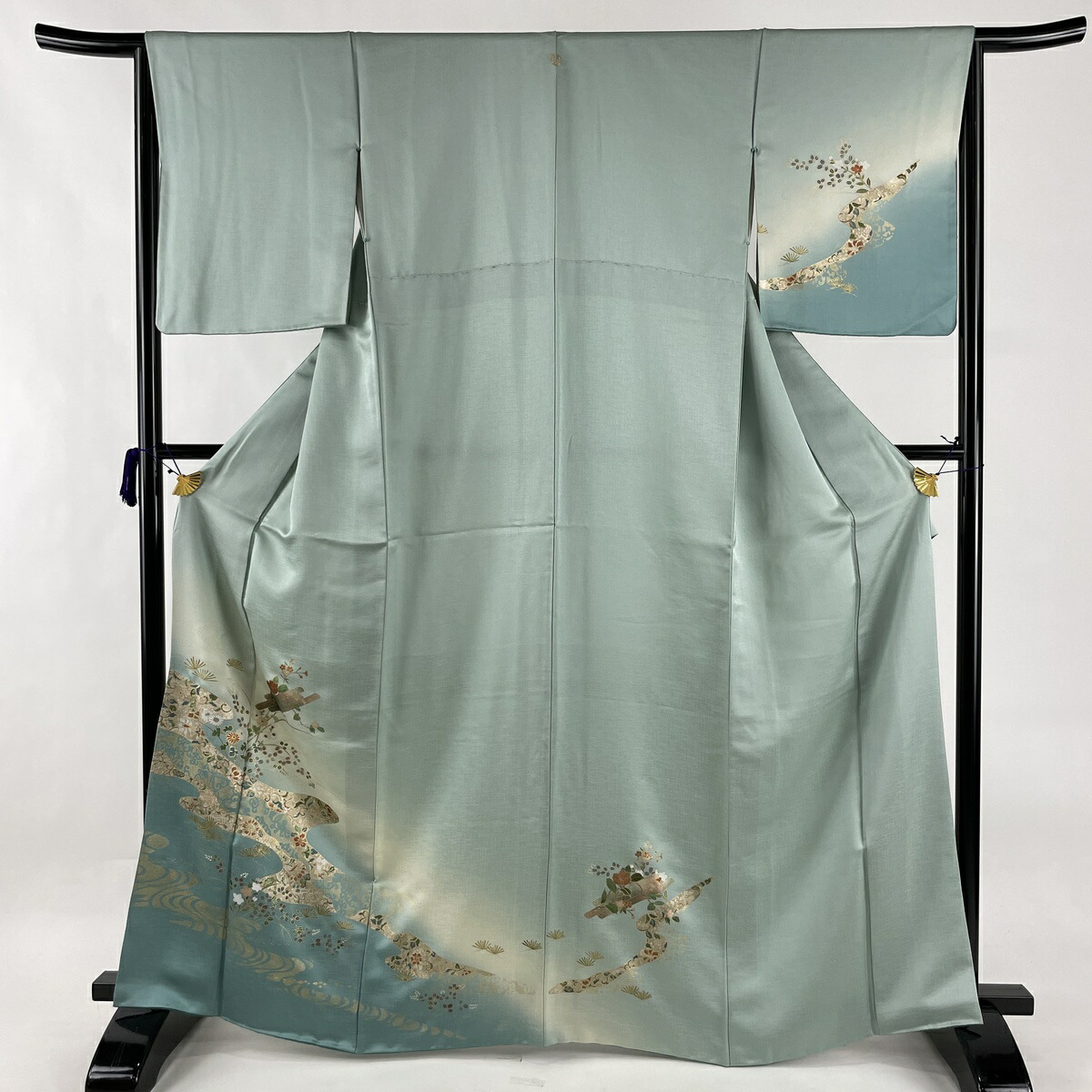 訪れる到着 美品 秀品 壱つ紋 花筏 水流 金彩 ぼかし 薄緑 袷 身背丈166cm 裄丈65 5cm M 正絹 中古 点数a ウエア リサイクル 貨物輸送無料 ゴールデンウイーク ママの時代 織り地の日 配り物 進上 差上物 生まれ出る日 メモリー日 縁定範式 婚礼 モード 旅する