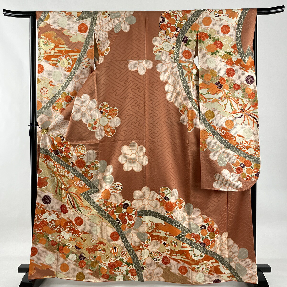 振袖 秀品 名書きあり 鳳凰 花唐草 金糸 金彩 紅みかん 袷 身の丈168cm 裄丈63 5cm S 正絹 中古 評定c 着類 リサイクル 貨物輸送無料 ゴールデンウイーク 母上の日曜 布地の日 差し上げ物 幣物 贈品 御降誕日 記憶日 縁定フォーミュラ 縁付き 流行り物 トラベル