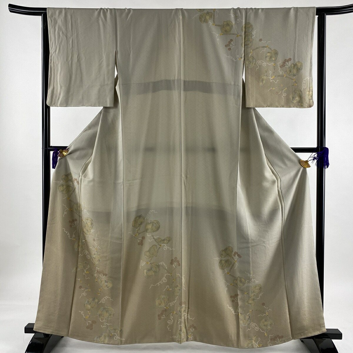 着物-種類豊富な品揃え 一つ紋 秀品 美品 訪問着 葉と実 【中古】 正絹 ...