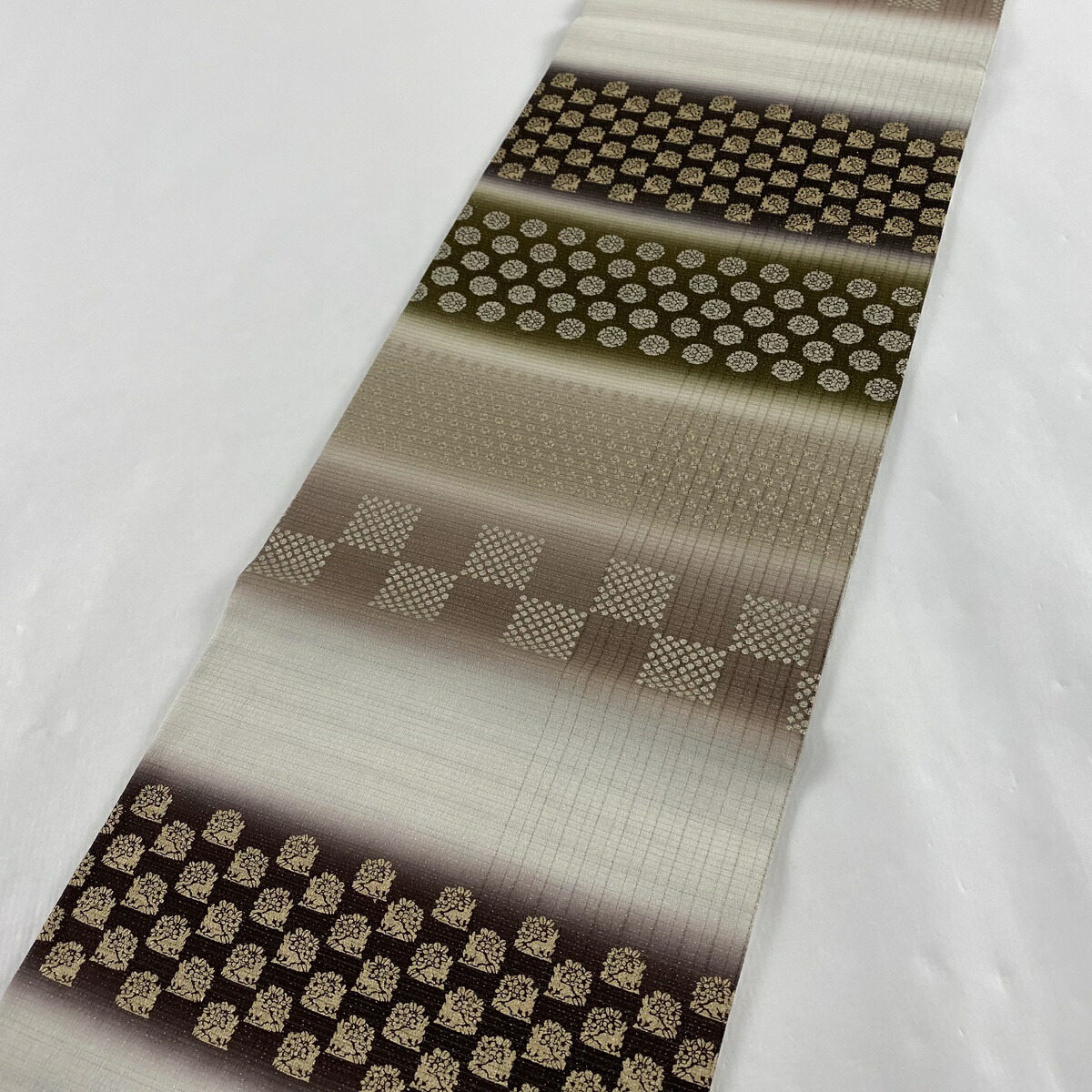 袋帯 美品 逸品 落款あり 一期一会 花兎 花 金糸 金銀彩 茶緑色 六通 正絹 中古 Painfreepainrelief Com