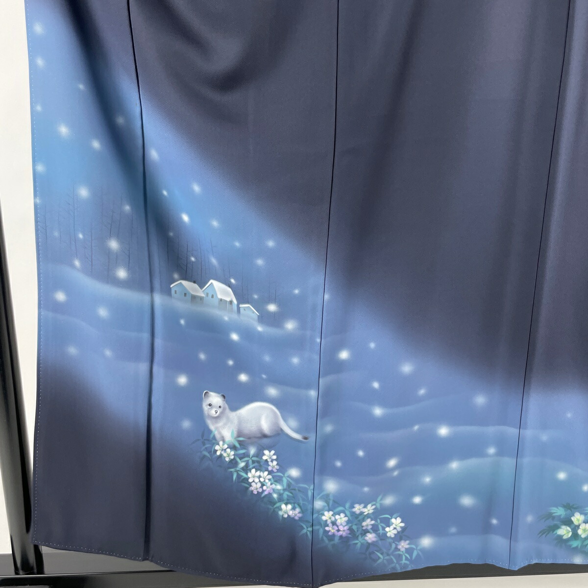 訪問着 美品 名品 かわいい 風景 動物 ぼかし 濃紺 袷 身丈158cm 裄丈64cm M 正絹 中古 Salon Raquet De 訪問着 美品 名品 かわいい 風景 動物 ぼかし 濃紺 袷 身丈158cm 裄丈64cm M 正絹 中古 Salon Raquet De