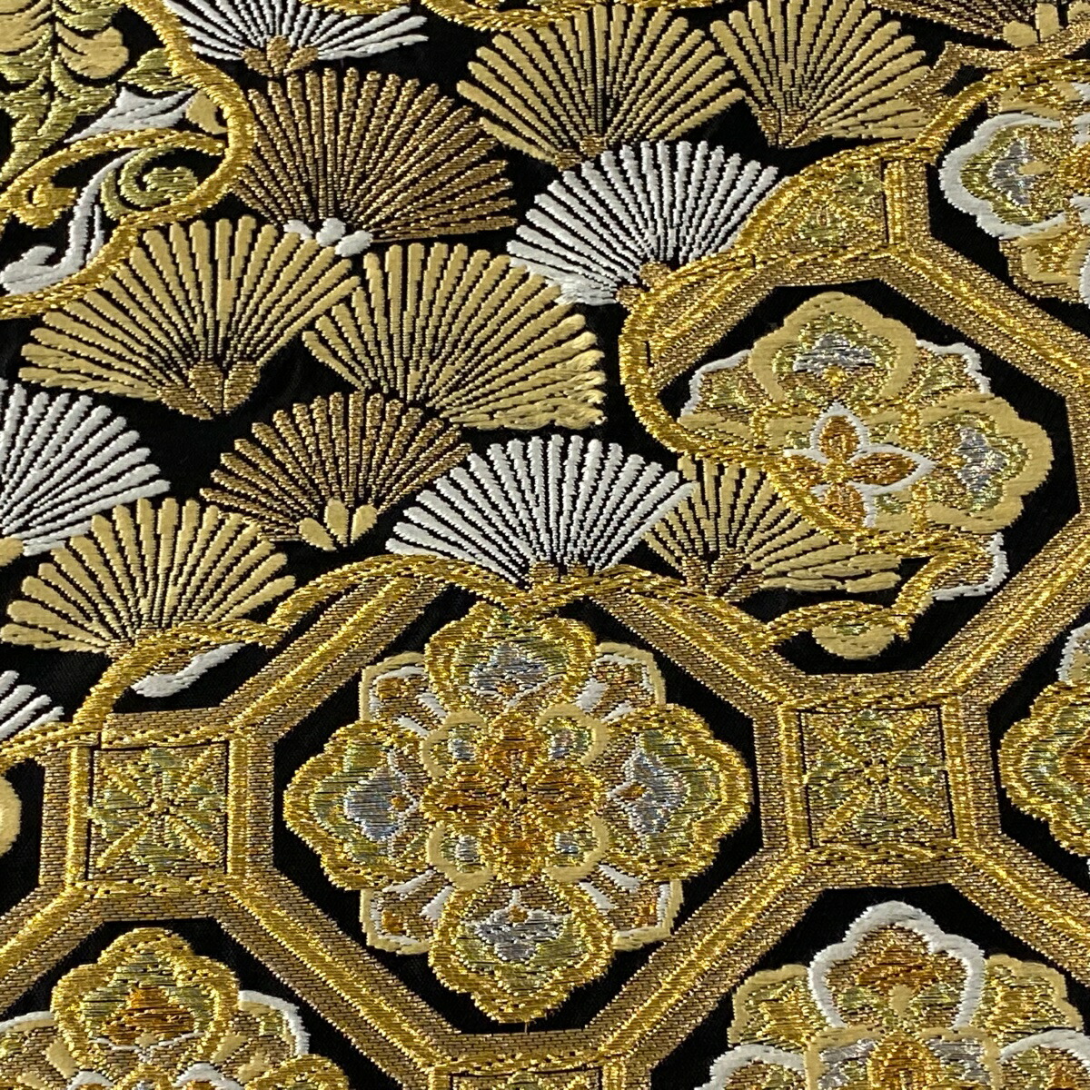 袋帯 ビューティ気韻 大作 書き判あり 服部布地 蜀江文様 丸文 金子枷 黒いこと 鑑定家 正絹 中古 Bairien Yamagata Jp