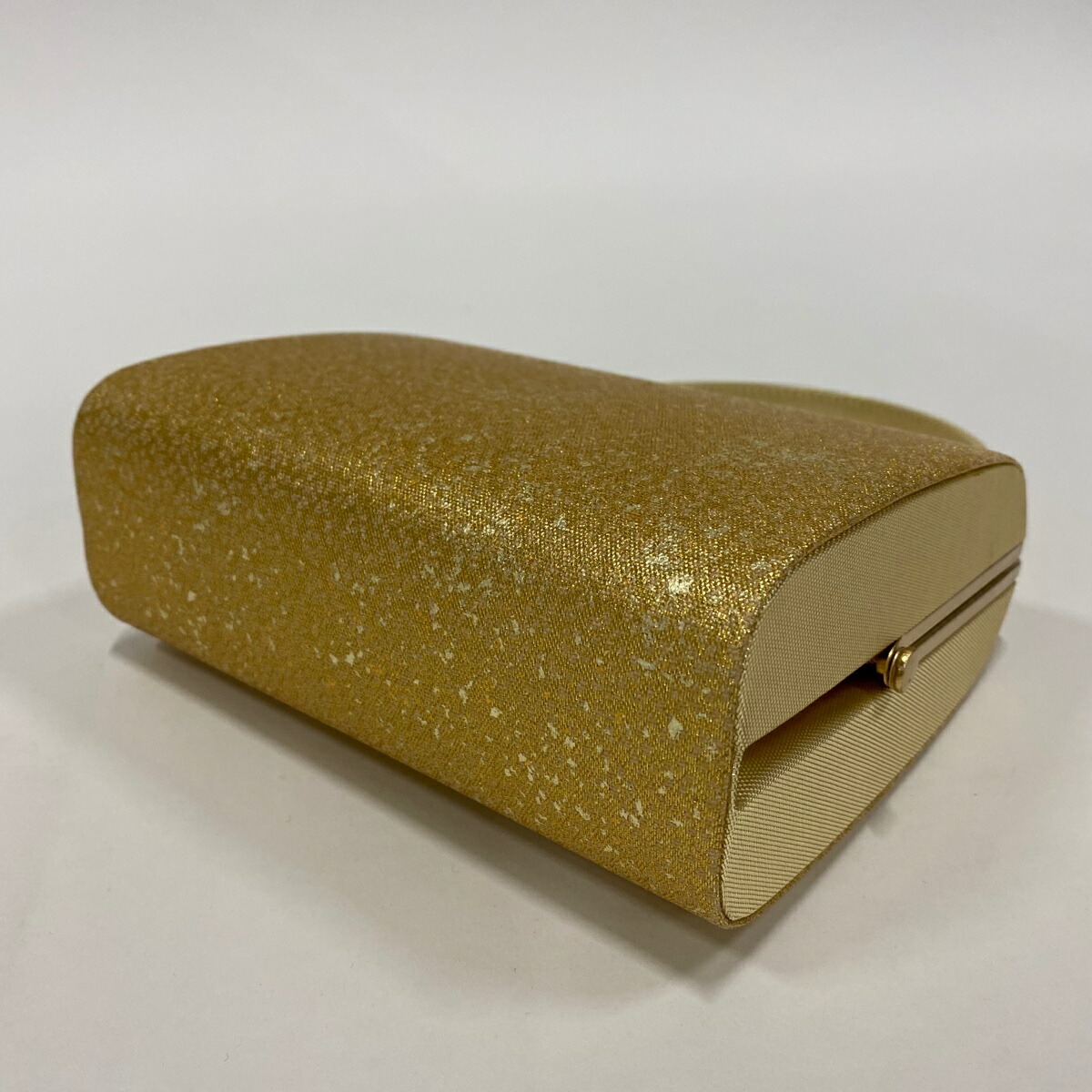和装バッグ美品優品フォーマル桜箔金彩金色正絹和装小物【中古】