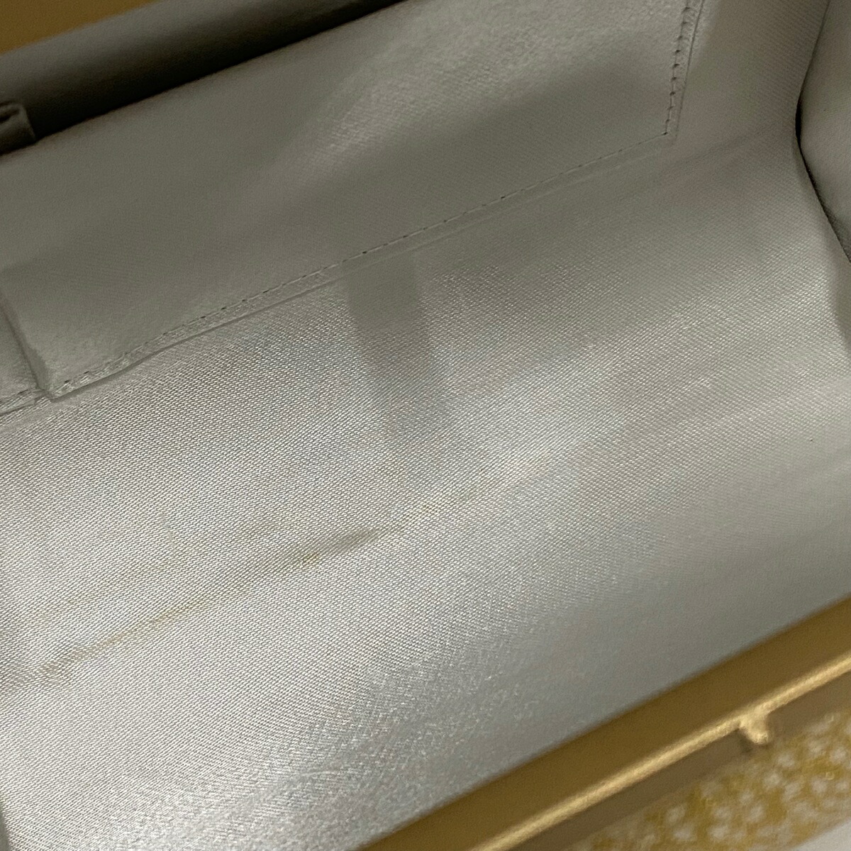 和装バッグ美品優品フォーマル桜箔金彩金色正絹和装小物【中古】