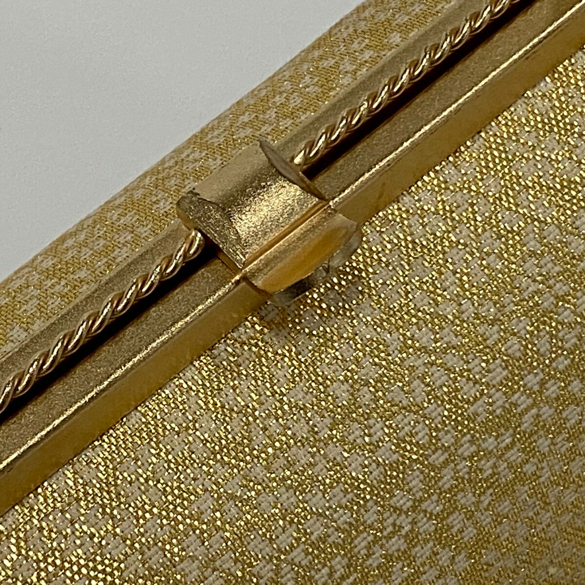 和装バッグ美品優品フォーマル桜箔金彩金色正絹和装小物【中古】