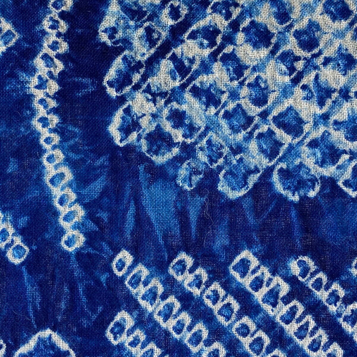 捧呈 浴衣 名品 絞り浴衣 幾何学模様 青 157 5cm 62 5cm S 綿 Fucoa Cl