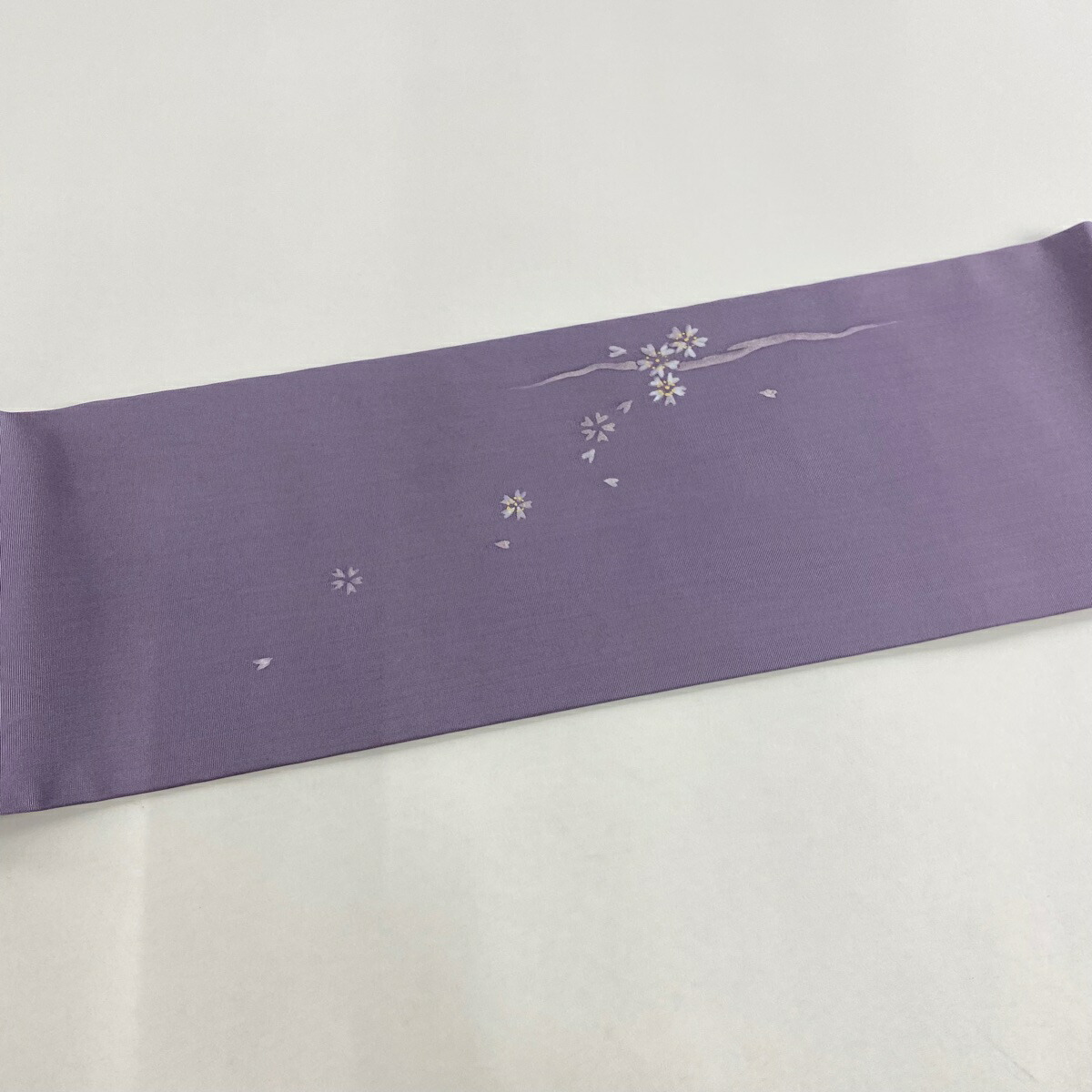 限定価格セール！】 名古屋帯 美品 名品 枝垂れ桜 月 金銀彩 ぼかし 灰紫 正絹 planosdesaude.recife.br