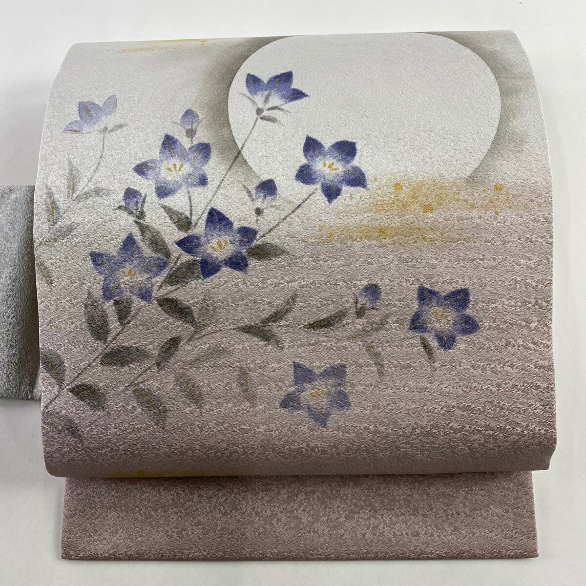 新品本物】 名古屋帯 美品 名品 落款あり 空海子 渡辺花鳥園 草花 霞