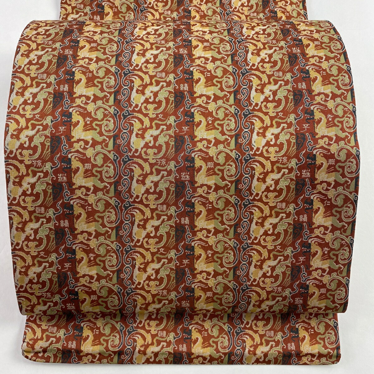 名古屋帯 美品 名品 龍村美術織物 彩貝 金糸 焦茶色 正絹 | www.sgh.com.co