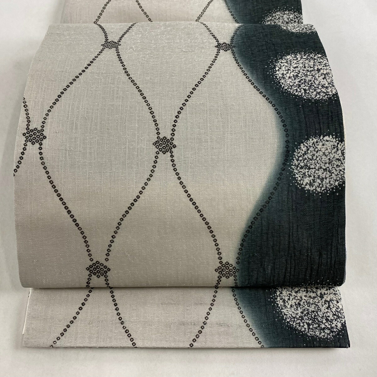 【楽天市場】袋帯 美品 名品 立涌 丸文 灰色 全通 正絹 【中古】：バイセル 楽天市場店