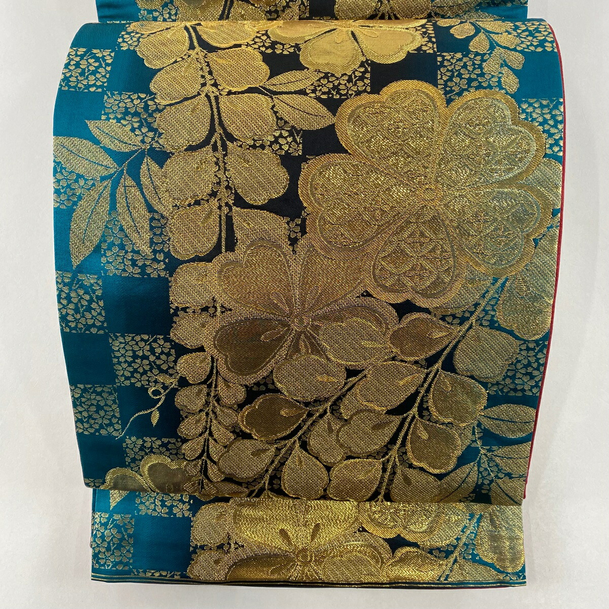 【楽天市場】袋帯 秀品 桜 藤 金糸 箔 青緑 六通 正絹 【中古】:バイセル 楽天市場店