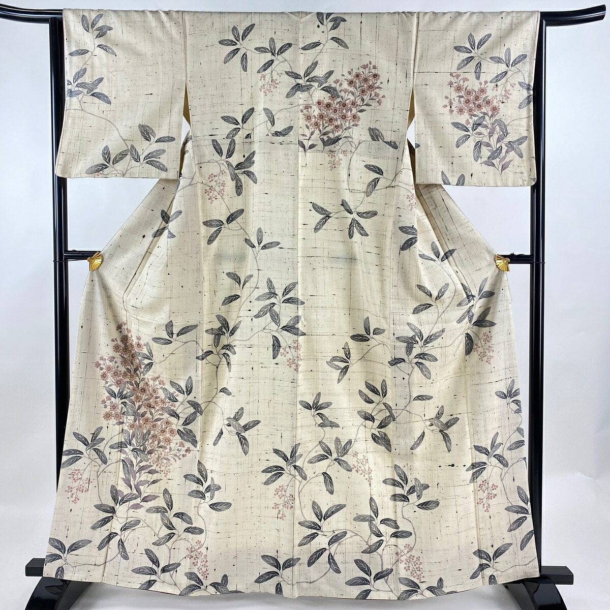 【楽天市場】訪問着 身丈162.5cm 裄丈64.5cm M 袷 紬地 枝花 ベージュ 正絹 秀品 【中古】:バイセル 楽天市場店
