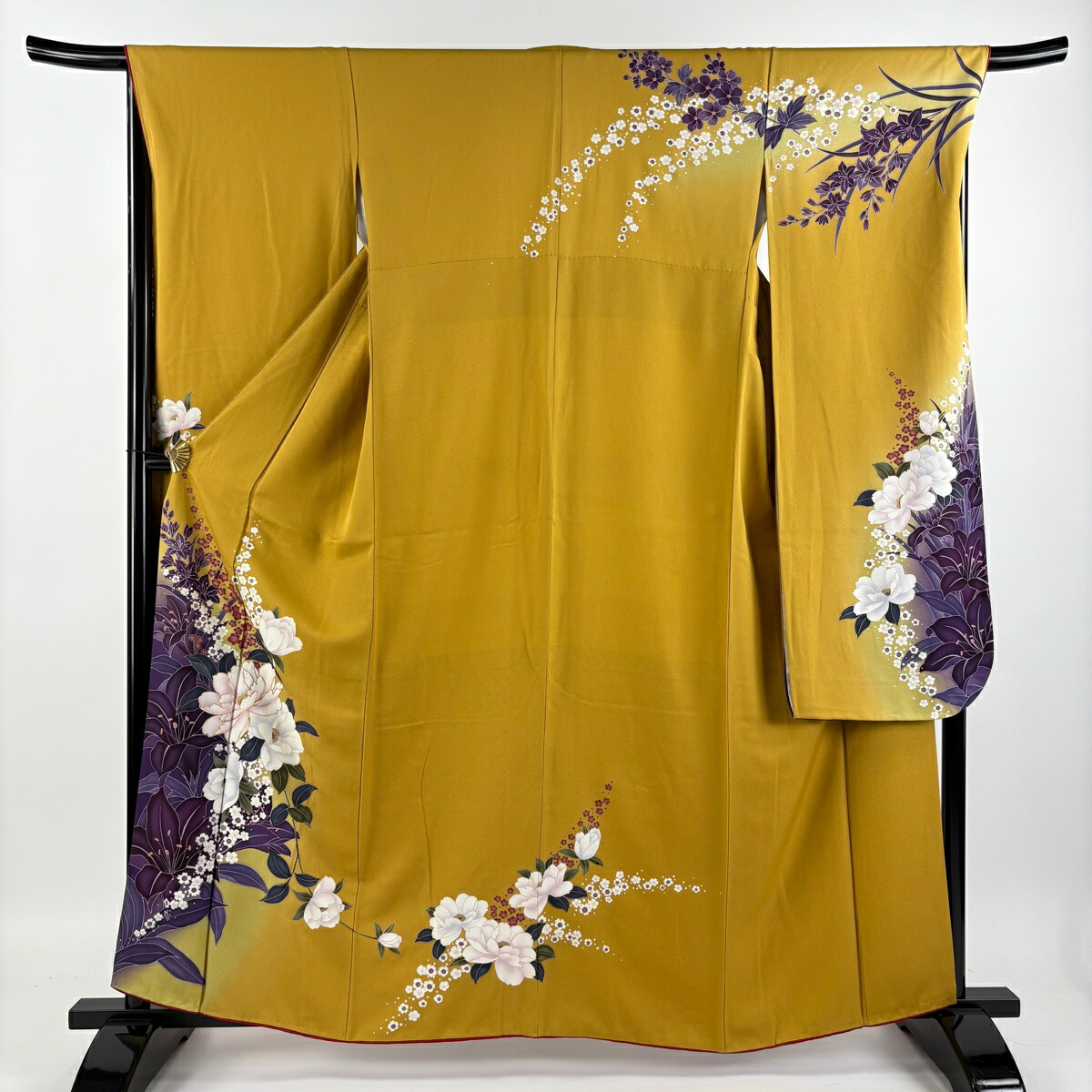 バイセル 着物 名品 付下げ 山吹色 草花 雲文 笠松 芝 絞り 金彩 正絹 袷 167cm Lサイズ ☆☆☆☆ 袋帯 名品 笠松 雲文 金銀糸 箔 金色 お太鼓柄 正絹 中古 - メルカリ