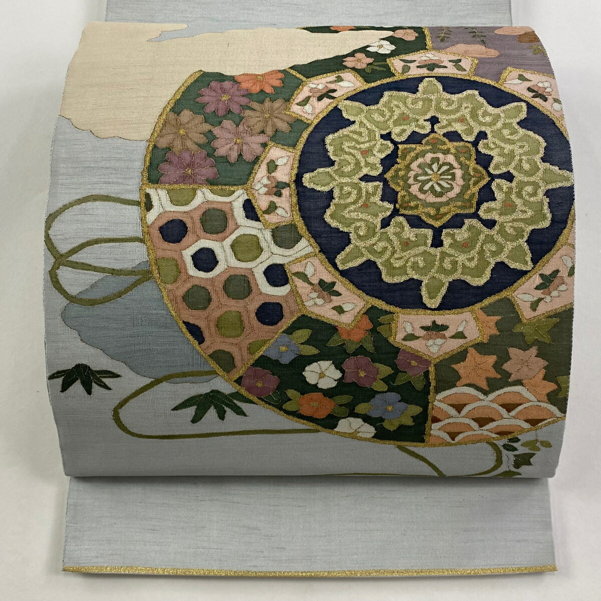 楽天市場】袋帯 逸品 落款あり ふくろう 向い鳥 ミミズク 金銀糸