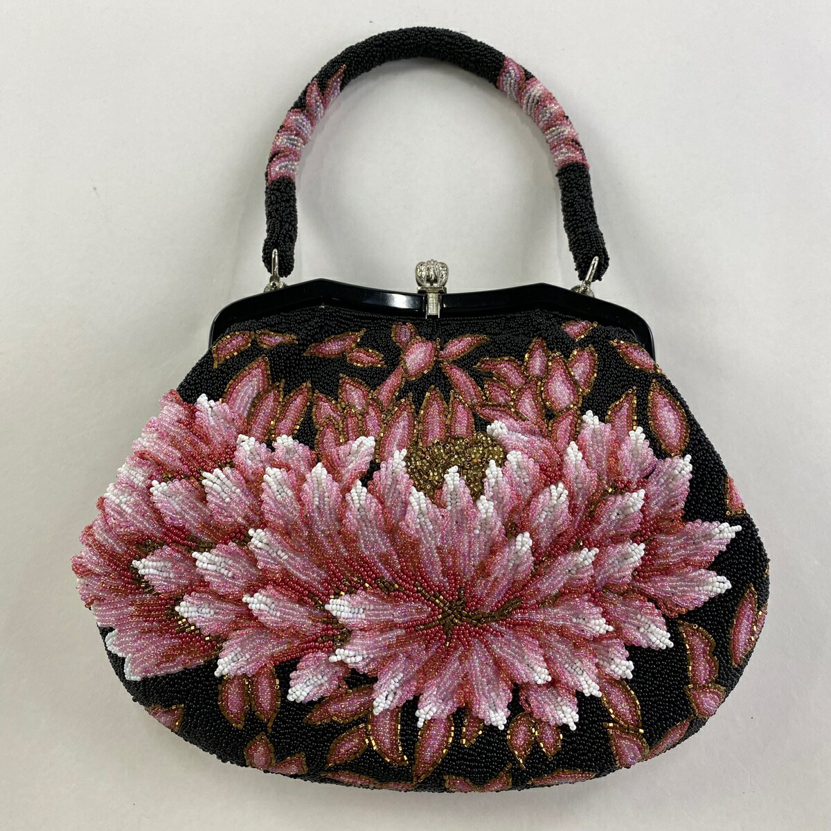 楽天市場】手刺繍ビーズバッグ 国産グラスビーズ レッド 七宝に