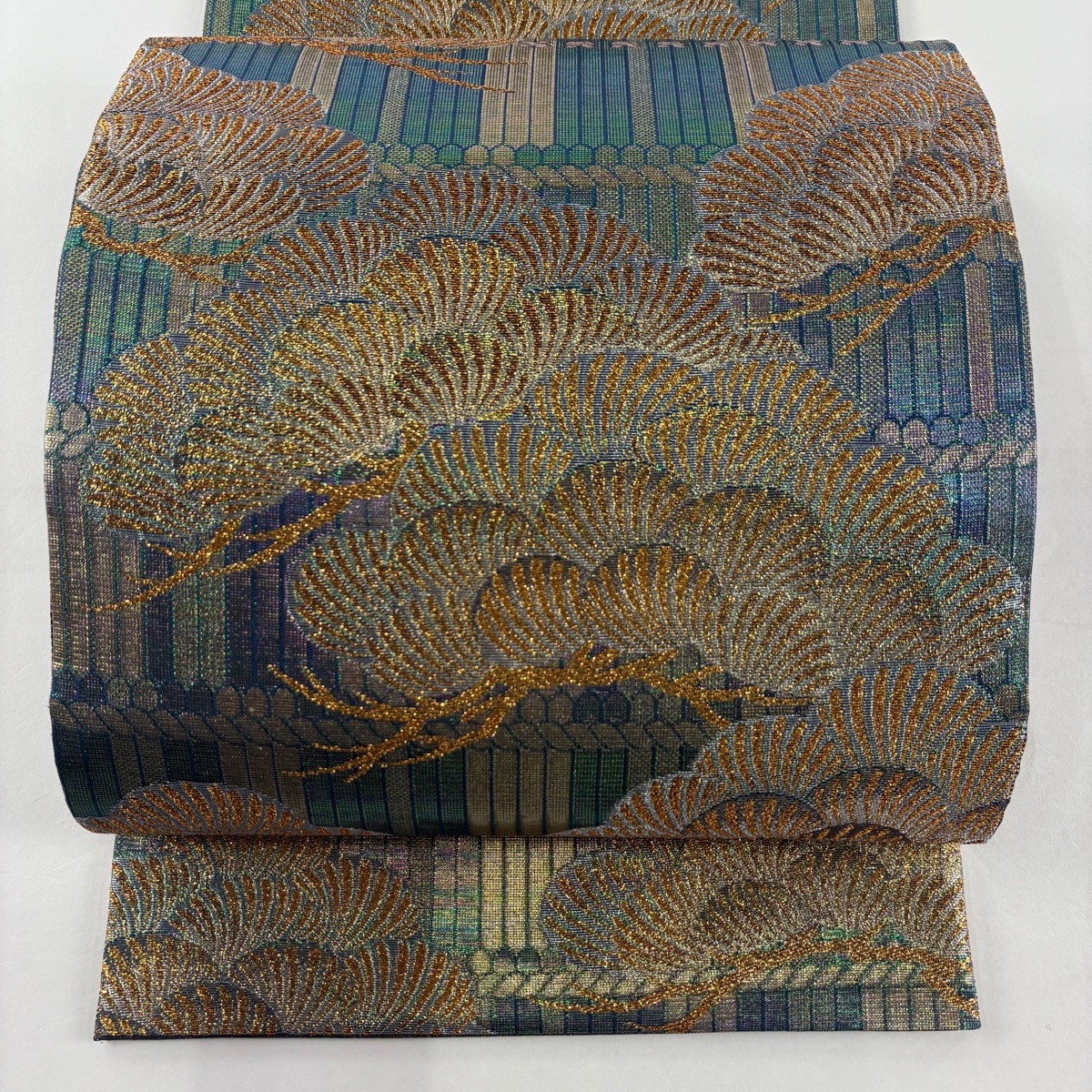 エクリンA389★高級‼️沈金箔‼️袋帯テーブルランナー2ｍ20cm エクリンA389☆高級‼️沈金箔‼️袋帯テーブルランナー2m20cm エクリン