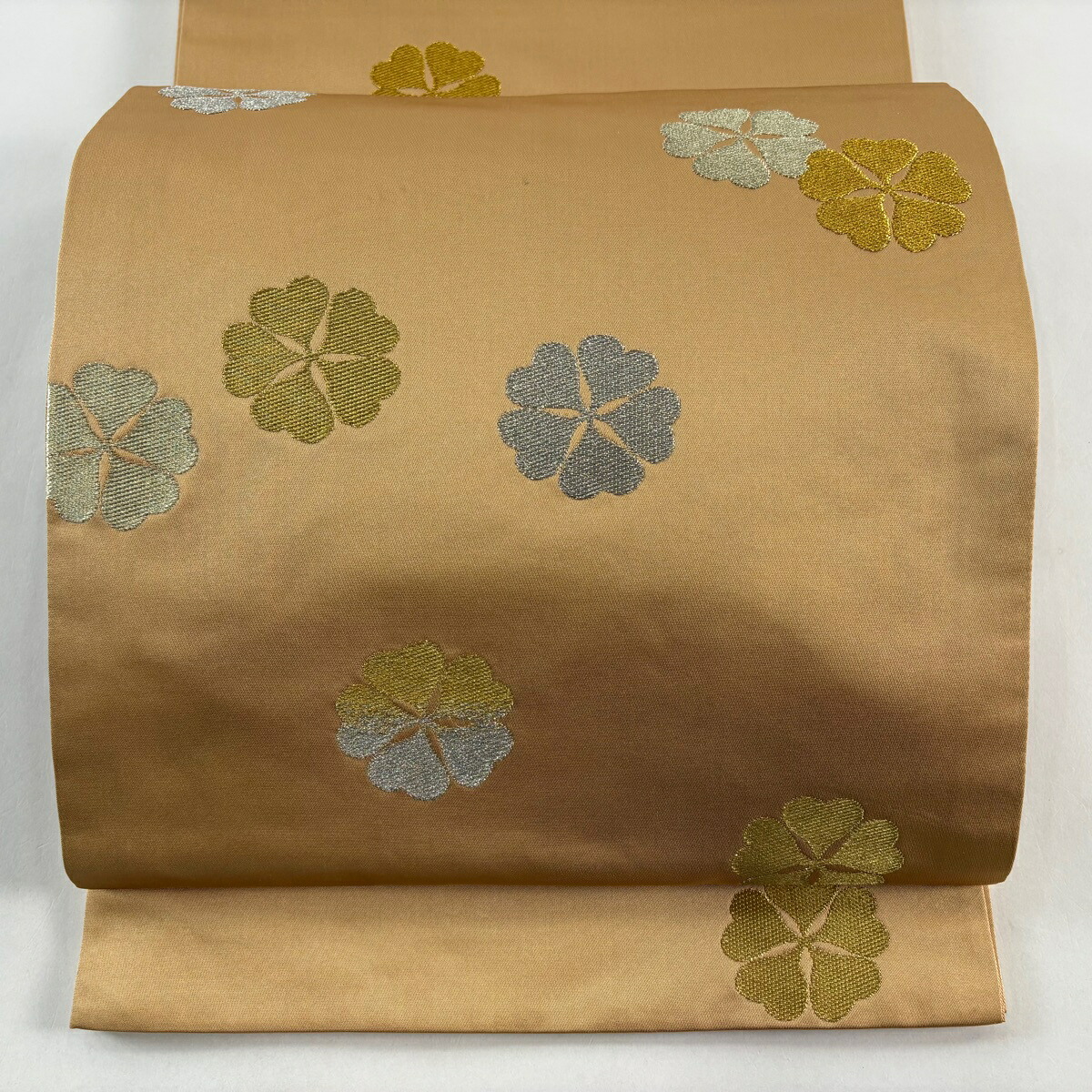 楽天市場】袋帯 逸品 龍村晋 落款あり 天平狩猟文錦 金糸 箔 薄緑 全通 