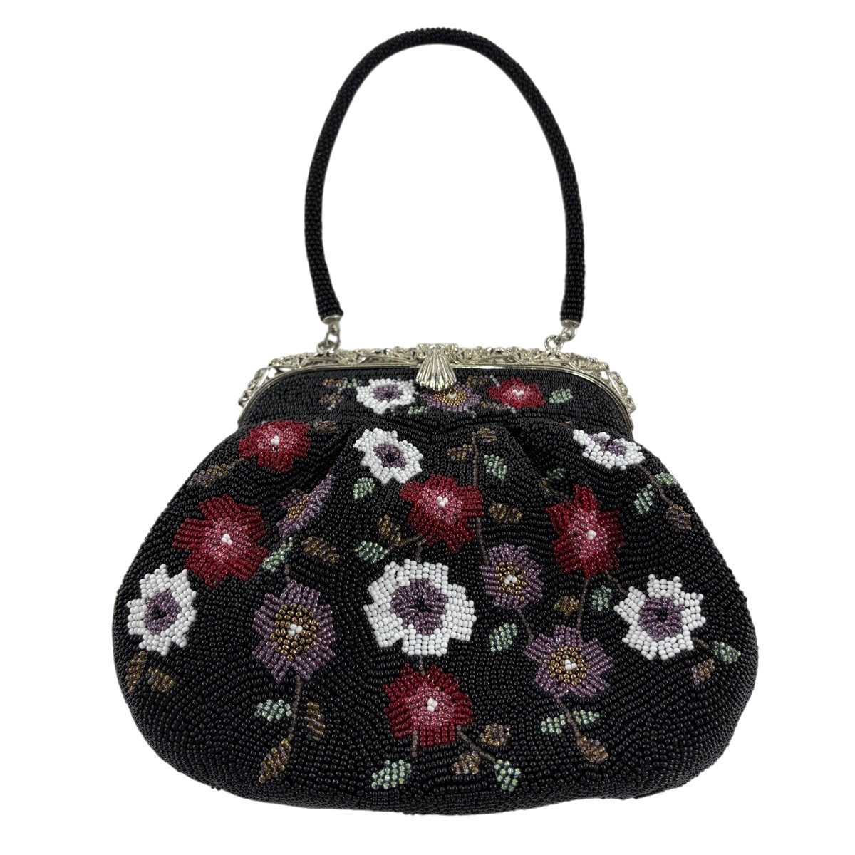 楽天市場】手刺繍ビーズバッグ 国産グラスビーズ レッド 七宝に華 袴用