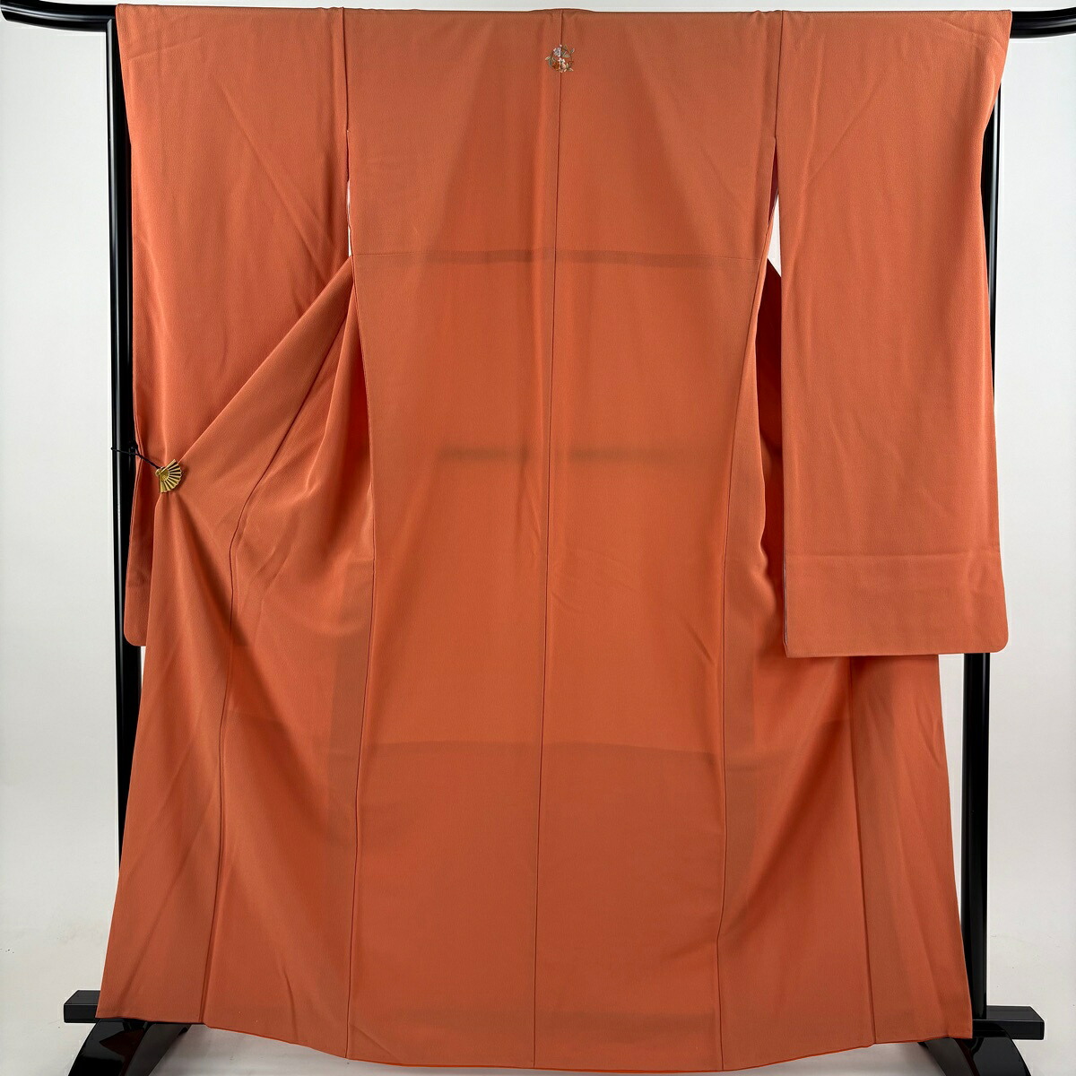 【美品】 振袖 身丈164cm 裄丈65.5cm M 袷 オレンジ 正絹 秀品 一つ紋 【中古】 msp50