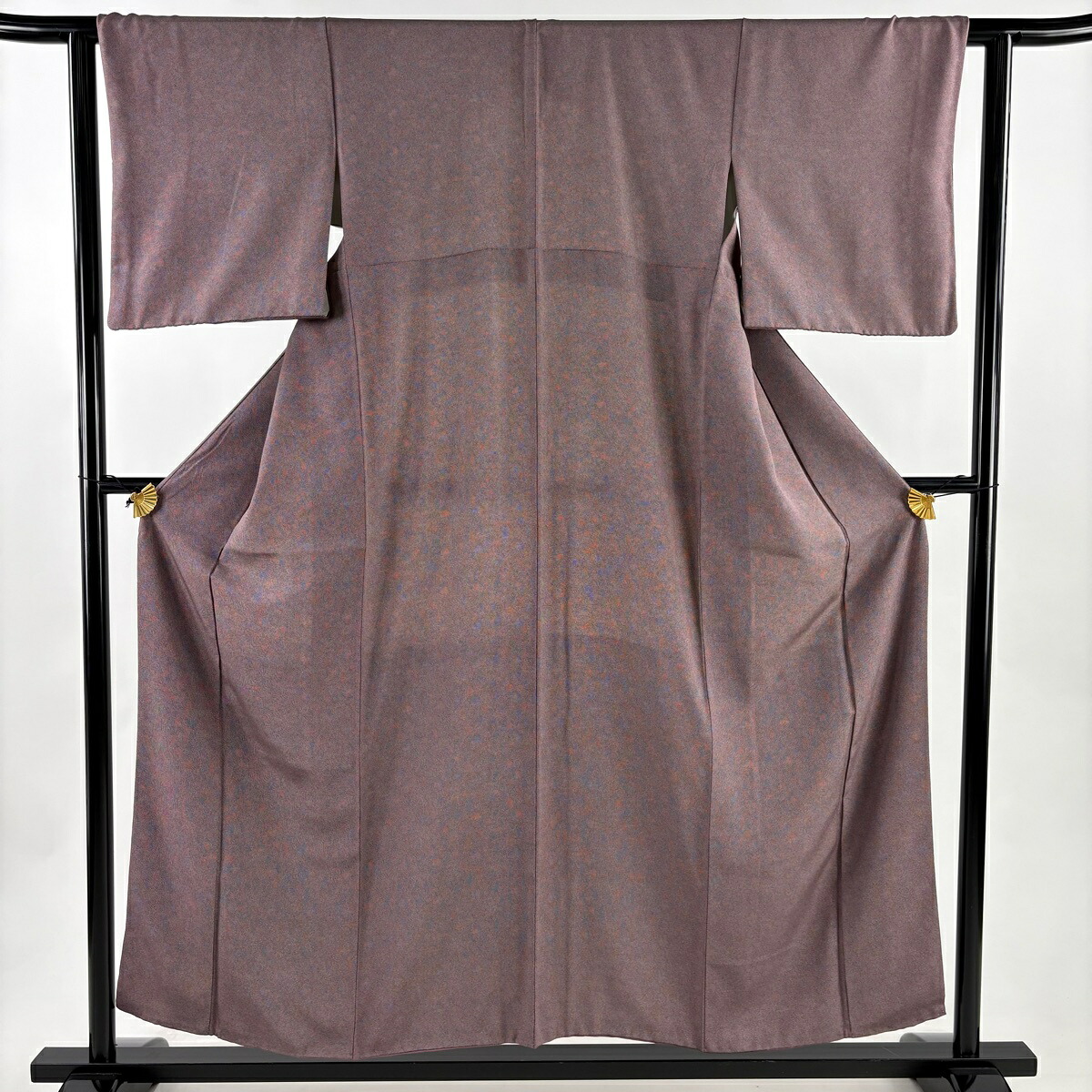 江戸小紋 身丈156cm 裄丈61cm S 袷 鮫 赤紫 正絹 秀品 【中古】
