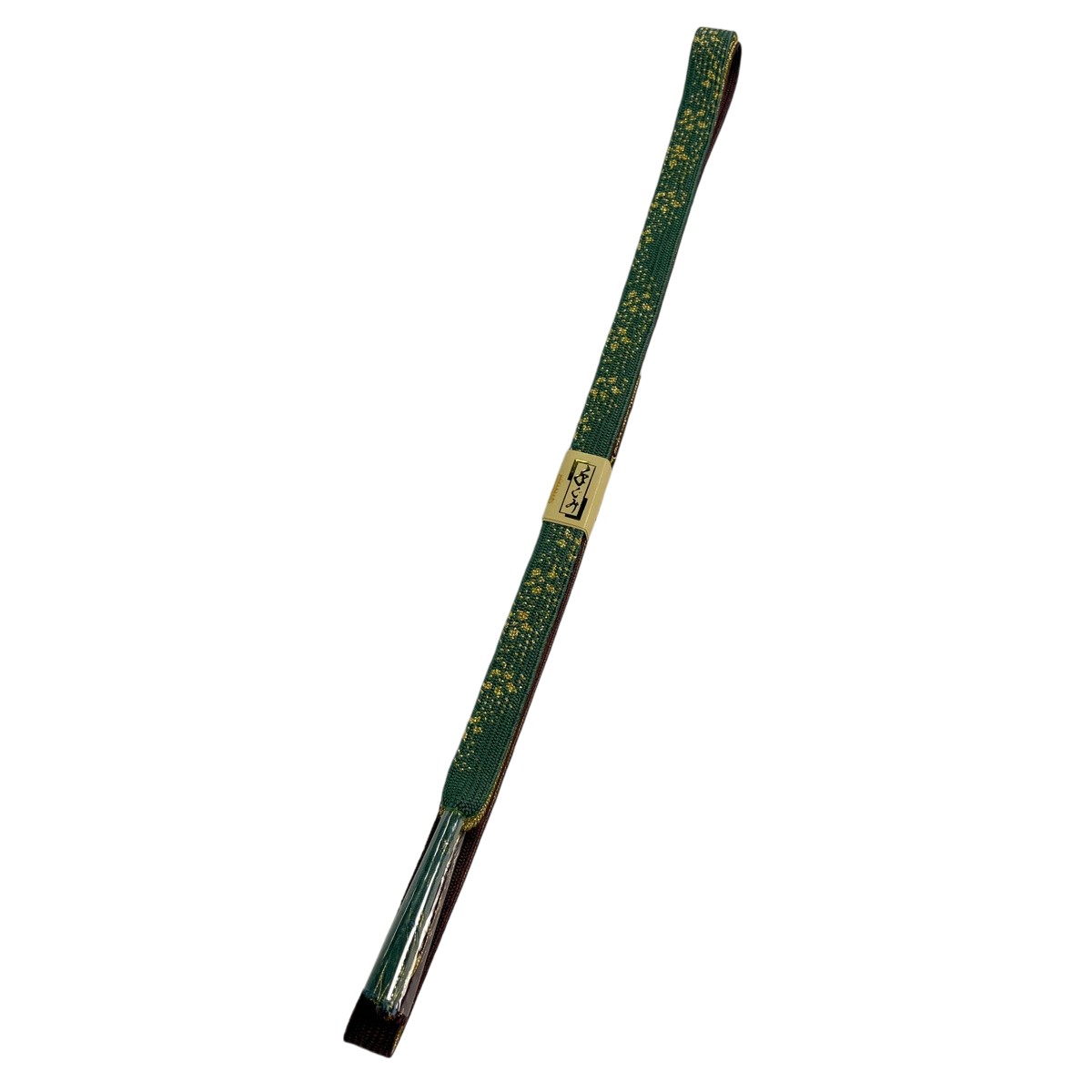 【美品】 帯締め 優品 フォーマル 花 金糸 緑 正絹 和装小物 【中古】