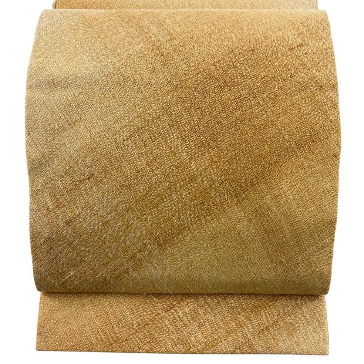 【美品】 袋帯 秀品 紬地 幾何学模様 ベージュ お太鼓柄 正絹 【中古】