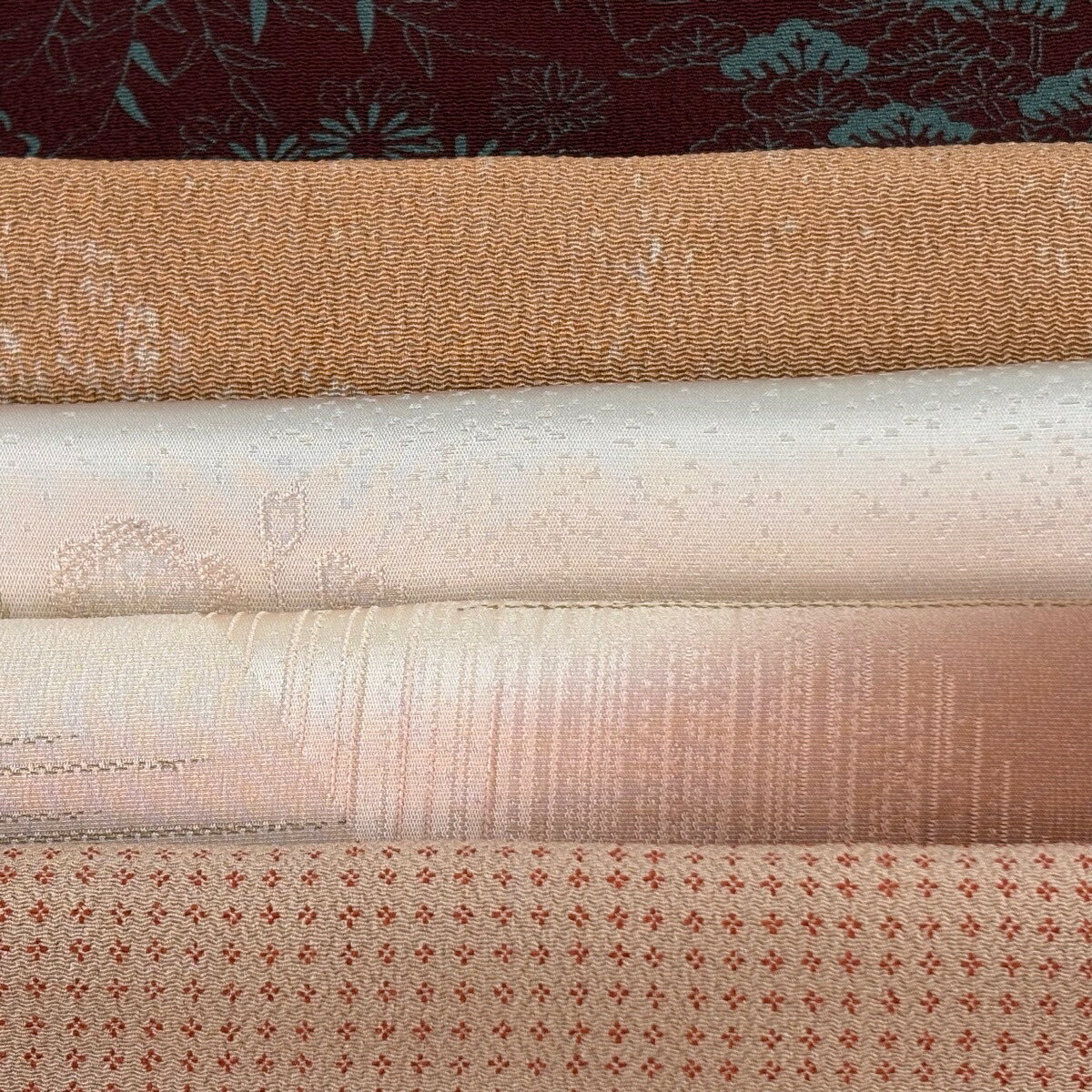 帯揚げ 優品 帯揚げ5枚セット 薄緑 正絹 和装小物 【中古】