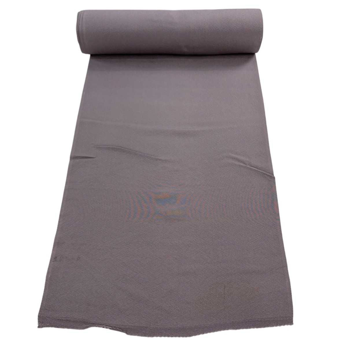 反物 秀品 色無地 灰紫 正絹 【中古】