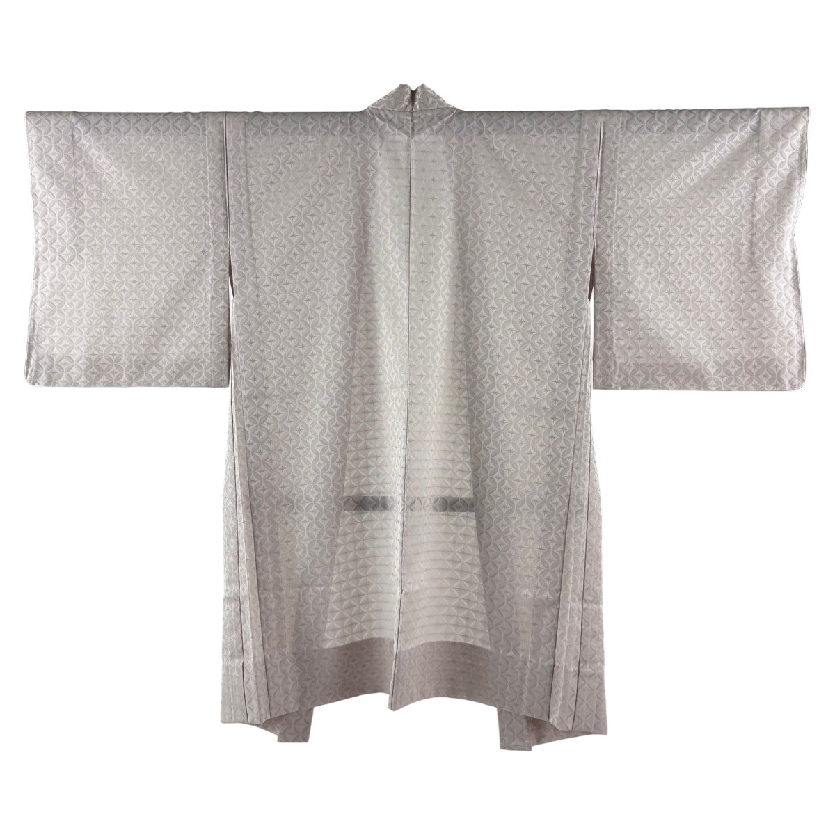 【美品】 羽織 身丈103cm 裄丈66cm M 七宝 薄小豆 正絹 逸品 【中古】