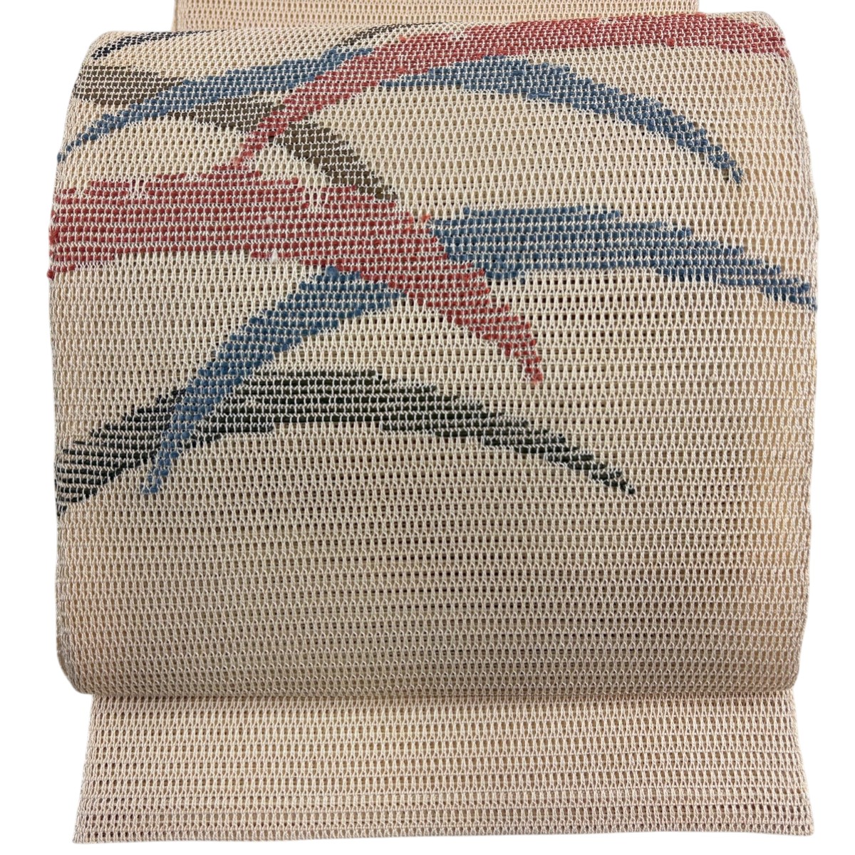 【美品】 名古屋帯 秀品 夏帯 羅織 八寸名古屋帯 雪芝 ベージュ 正絹 【中古】 8,732円