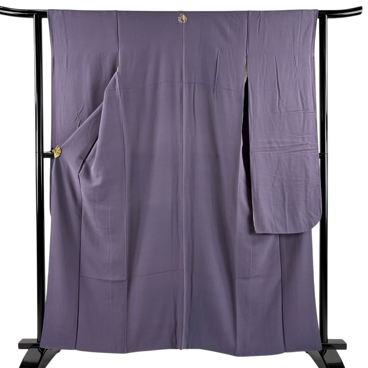 振袖 身丈158.5cm 裄丈61cm S 袷 紫 正絹 名品 一つ紋 【中古】