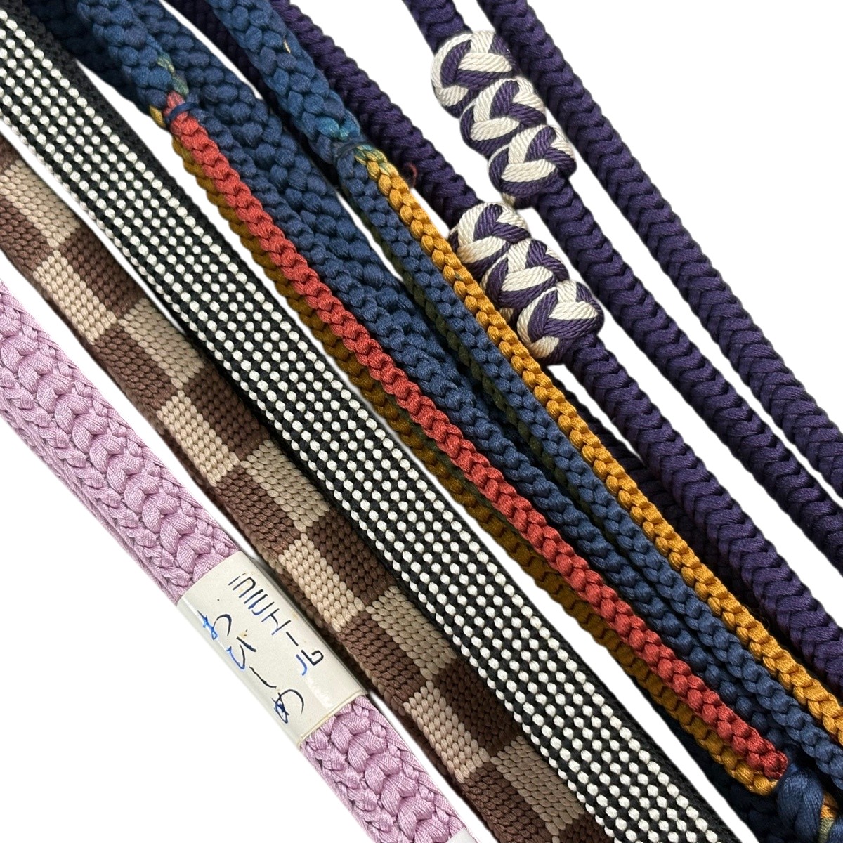 帯締め 優品 帯締め5本セット 黒 正絹 和装小物 【中古】