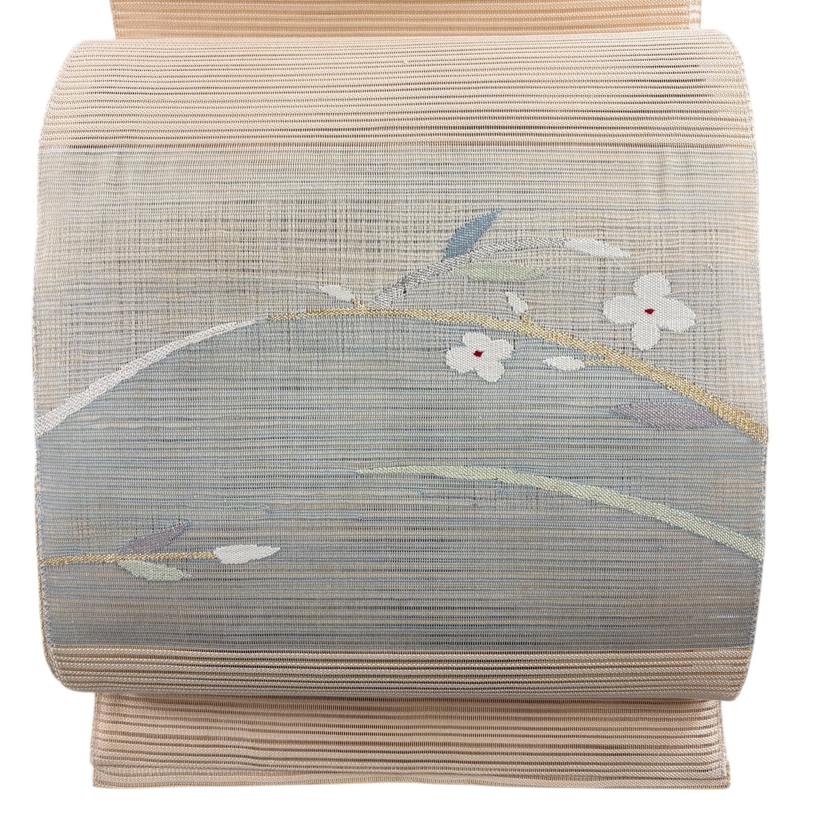 【美品】 名古屋帯 秀品 夏帯 八寸名古屋帯 草花 金銀糸 ベージュ 正絹 【中古】 8,732円