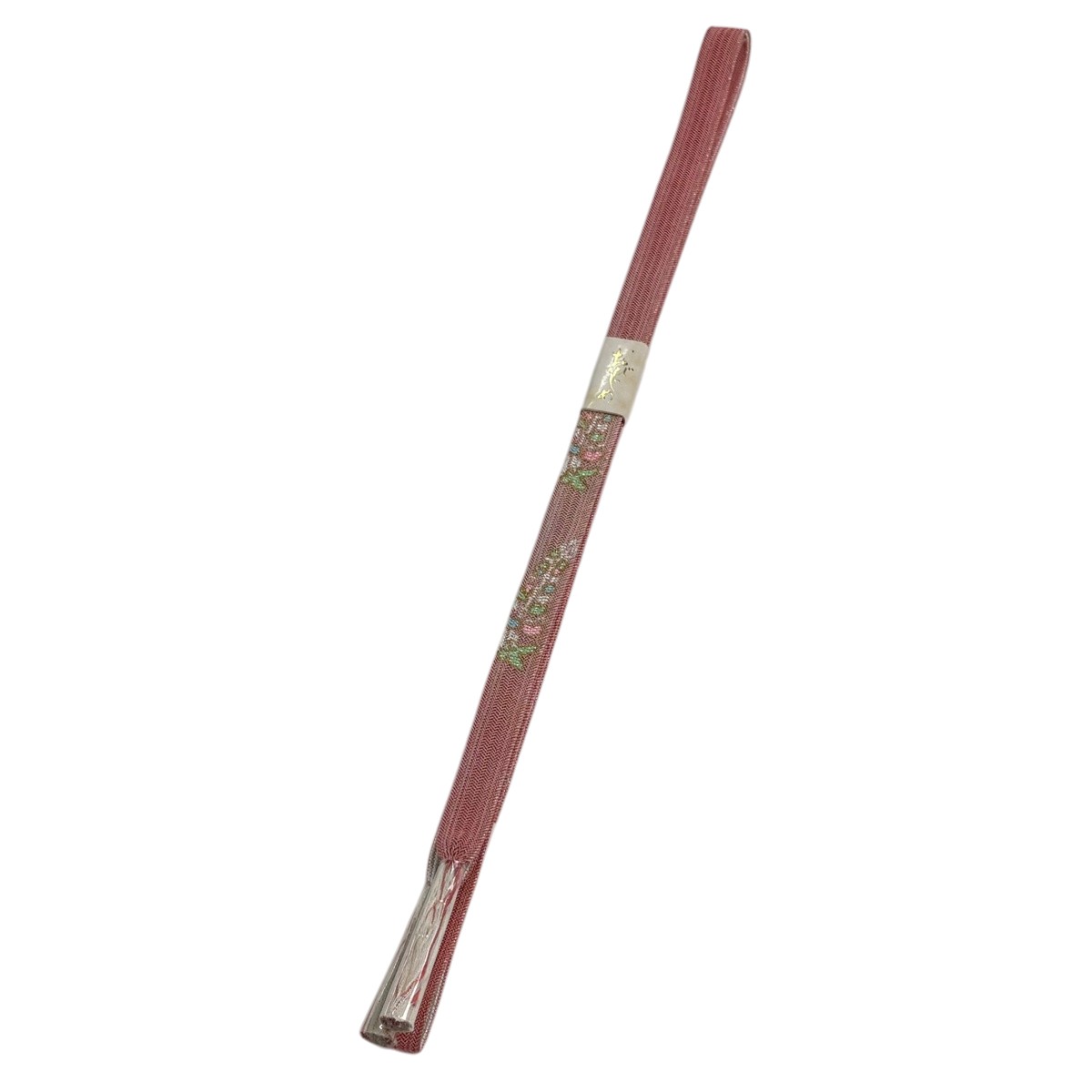 【美品】 帯締め 優品 フォーマル 夏物 草花 ピンク 正絹 和装小物 【中古】