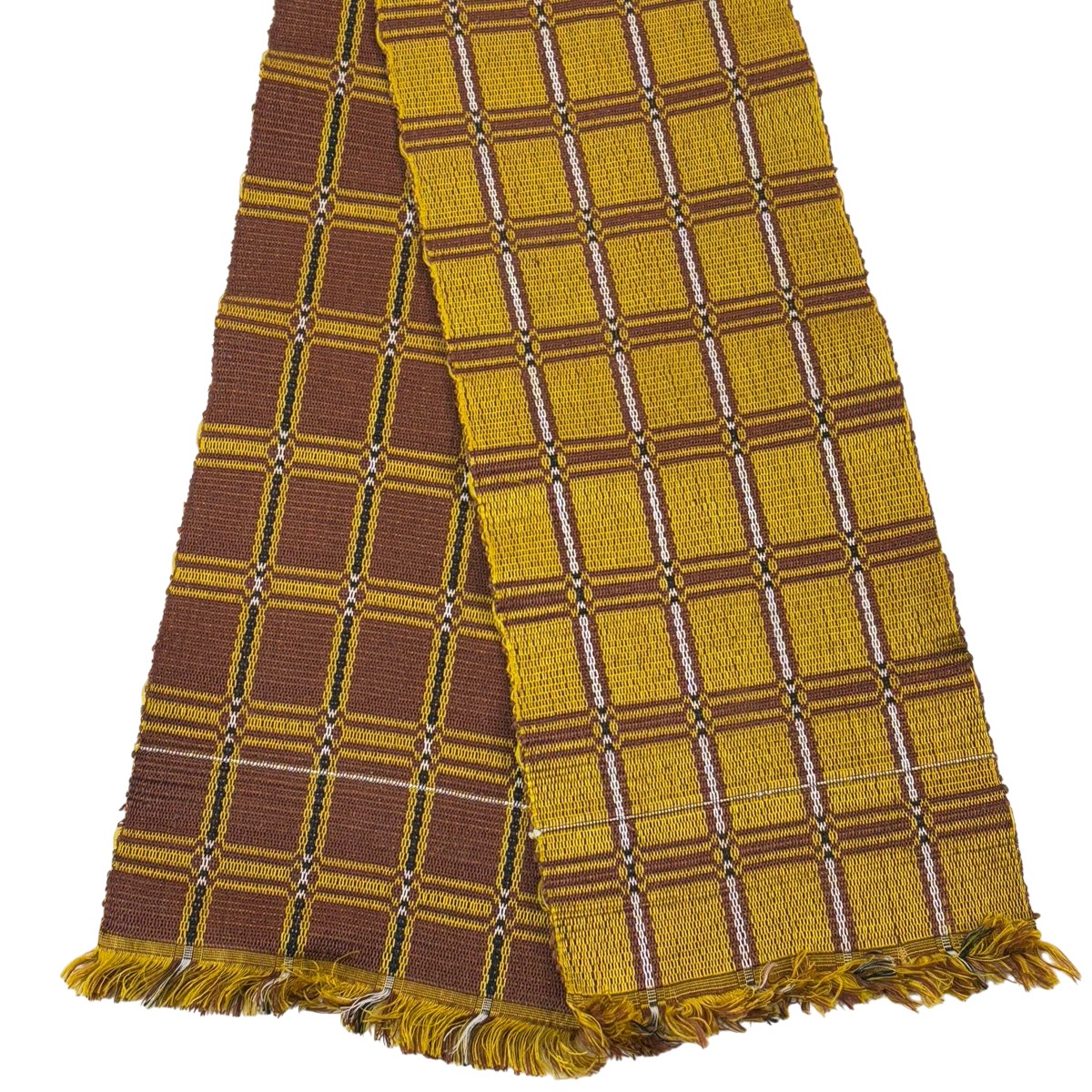 【美品】半幅帯 神品 山吹色 正絹 【中古】 msp50