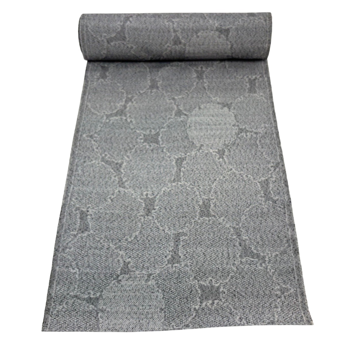 布切れ 秀品 紬 雪輪 薄墨色 正絹 【中古】