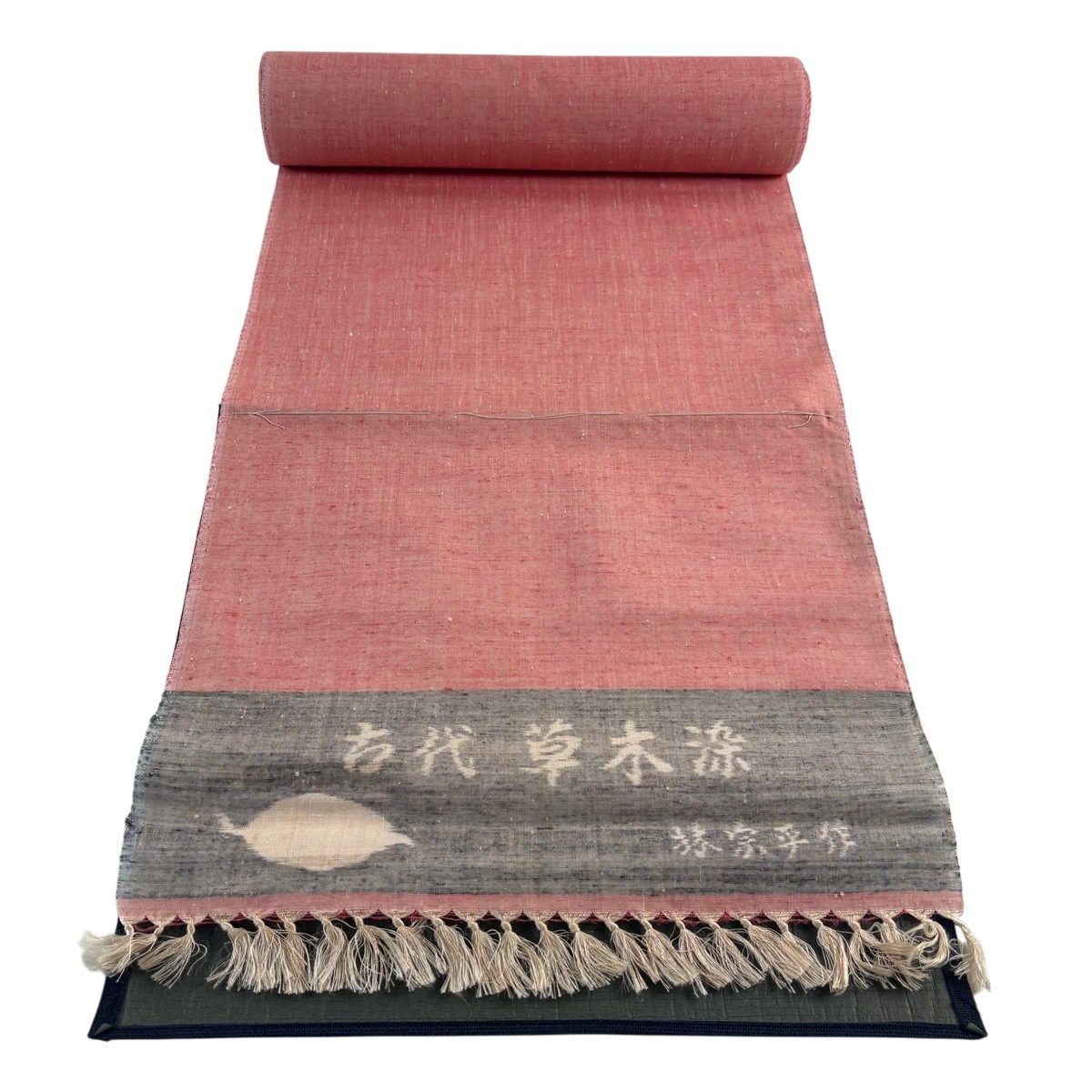 布切れ 秀品 紬 秋味さくら色 正絹 【中古】