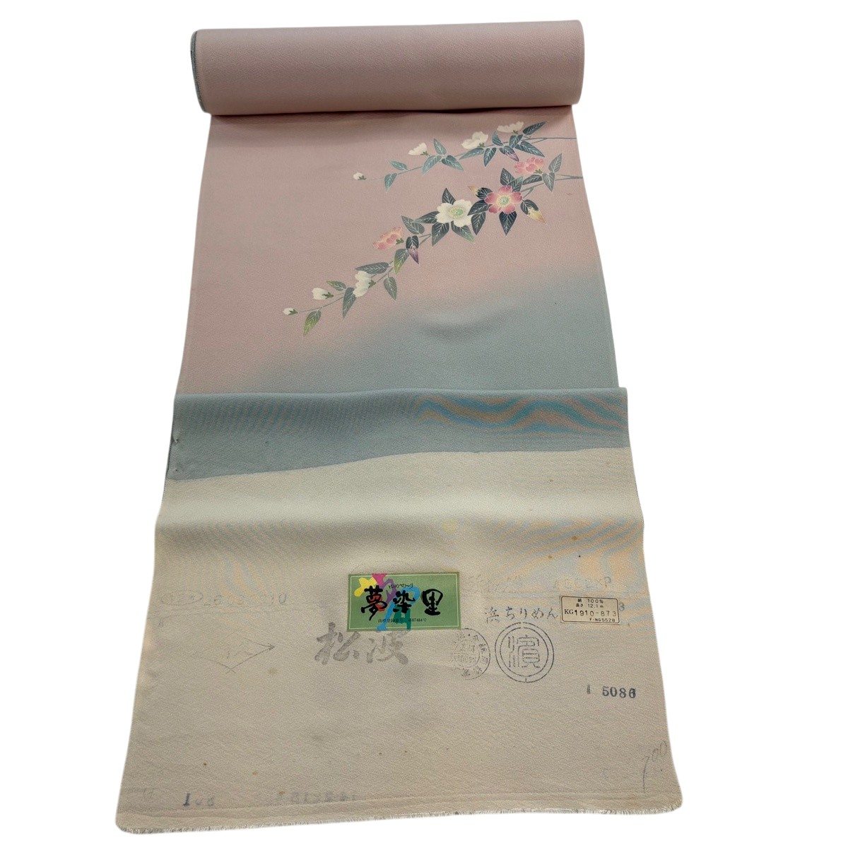 布切れ 秀品 付下げ 灰桜 正絹 【中古】