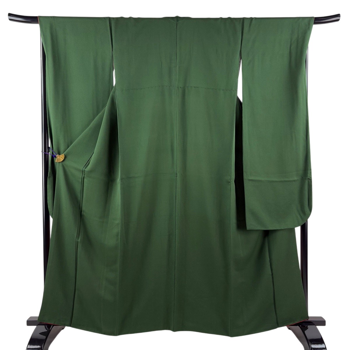 【美品】 振袖 身の丈162珊 裄丈69珊 L 袷 銀通し 茶緑であること 正絹 神品 【中古】