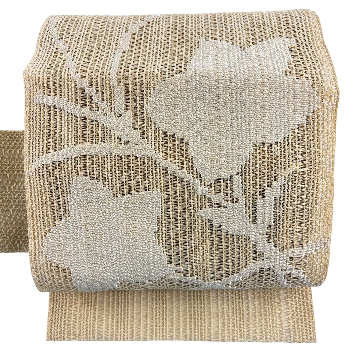 【美品】名古屋帯 秀品 夏帯 水平坑仕立てもの 顕花植物 皮膚軟化剤 正絹 【中古】