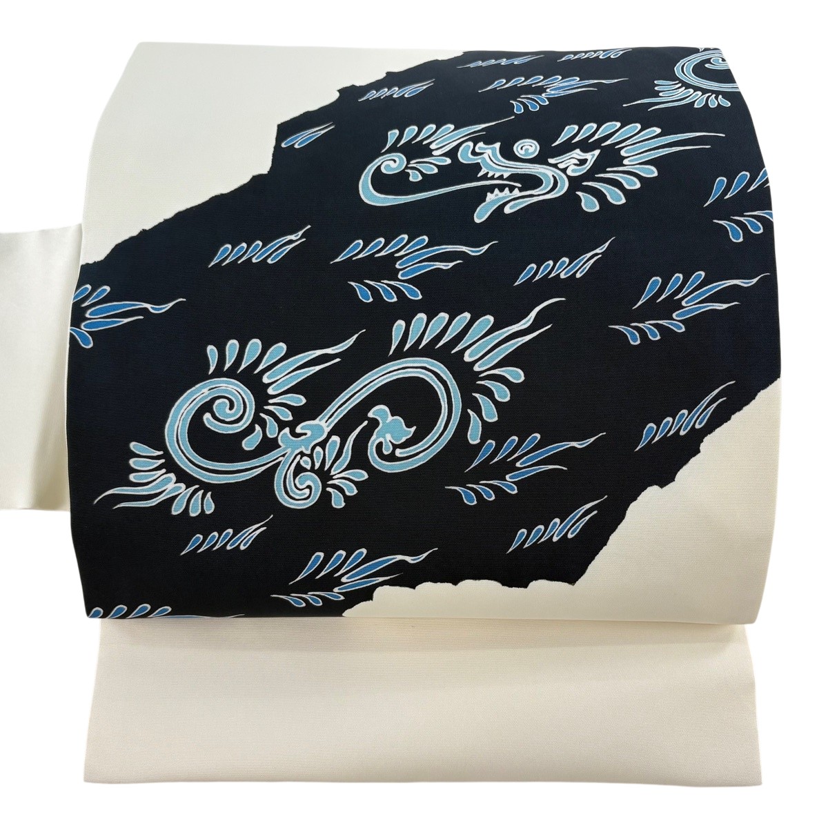 【美品】 名古屋帯 秀品 唐草 幾何学学飾りつけ 皮膚軟化剤 正絹 【中古】