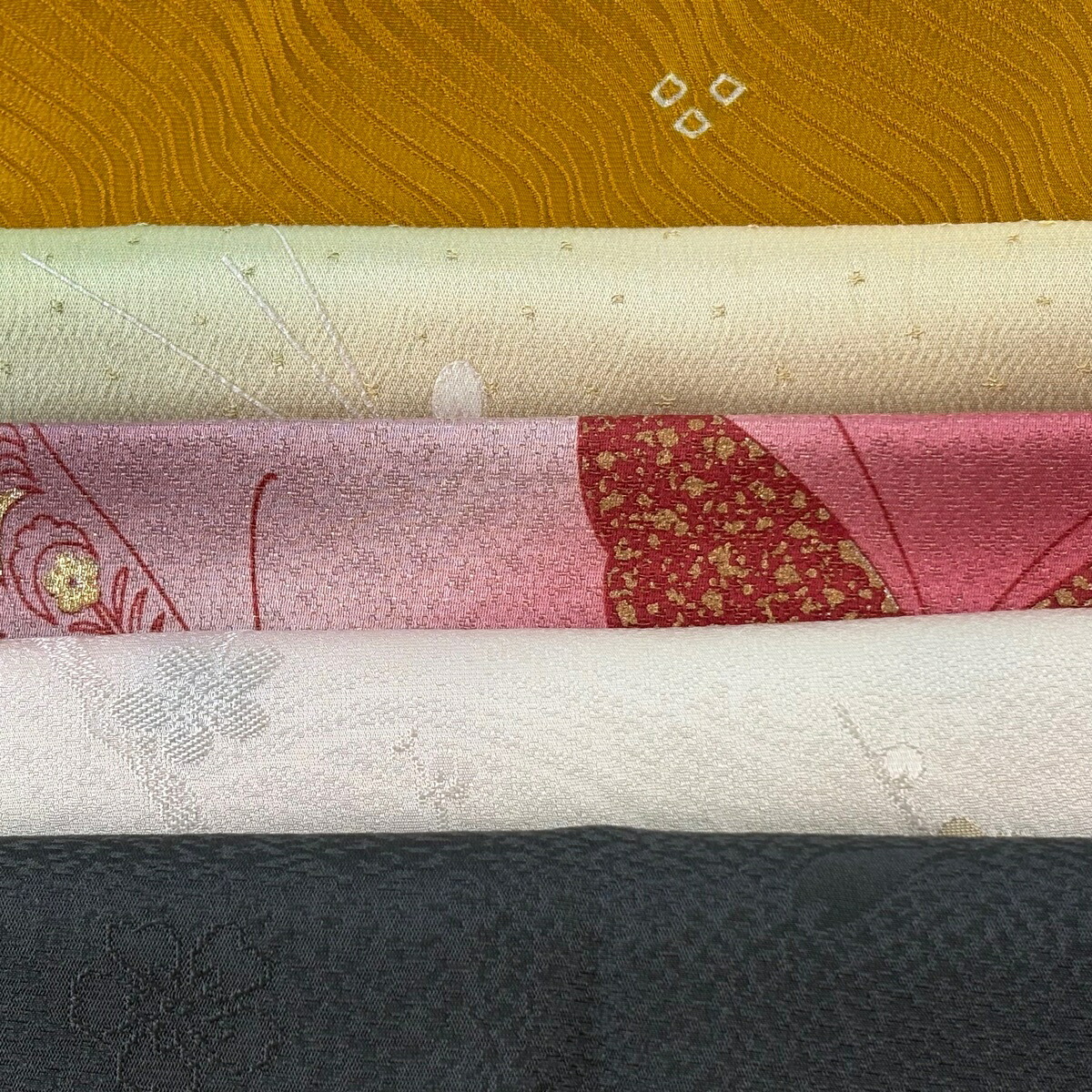 帯揚げ 優品 帯揚げ5枚セット 薄緑 正絹 和装小物 【中古】｜バイセル 店