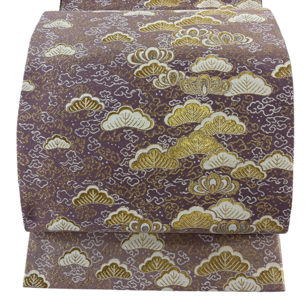 【美品】 袋帯 秀品 笠松 幾何学模様 金糸 箔 薄紫 六通 正絹 【中古】｜バイセル 店