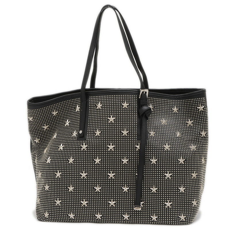 JIMMY CHOO スタースタッズ トートバッグ JIMMYCHOO ジミーチュウ トートバッグ スタースタッズ ブラック
